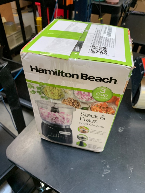 Photo 1 of Hamilton Beach Electric Vegetable Chopper & Mini Food Processor, 3-Cup, 350 Watts, for Dicing, Mincing, and Puree, Black (72850)