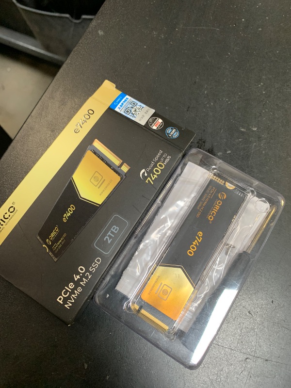 Photo 1 of ORICO 2TB NVMe SSD PCIe 4.0- Up to 7400MB/s, M.2 SSD 2280 PCIe 4.0X4 Internal Solid State Drive SSD, Fast Heat Dissipation, Compatible with macOS Windows for Gamers and Creators-e7400