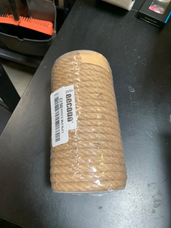 Photo 1 of Leecogo Jute Rope, 8mm Thick, 50 Feet, Natural Color for Crafts Gardening Cat Scratching Post Repair