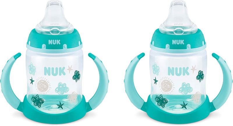 Photo 1 of NUK Learner Cup, 5 Oz, 2-Pack, Clouds & Stars – BPA Free, Spill Proof Sippy Cup