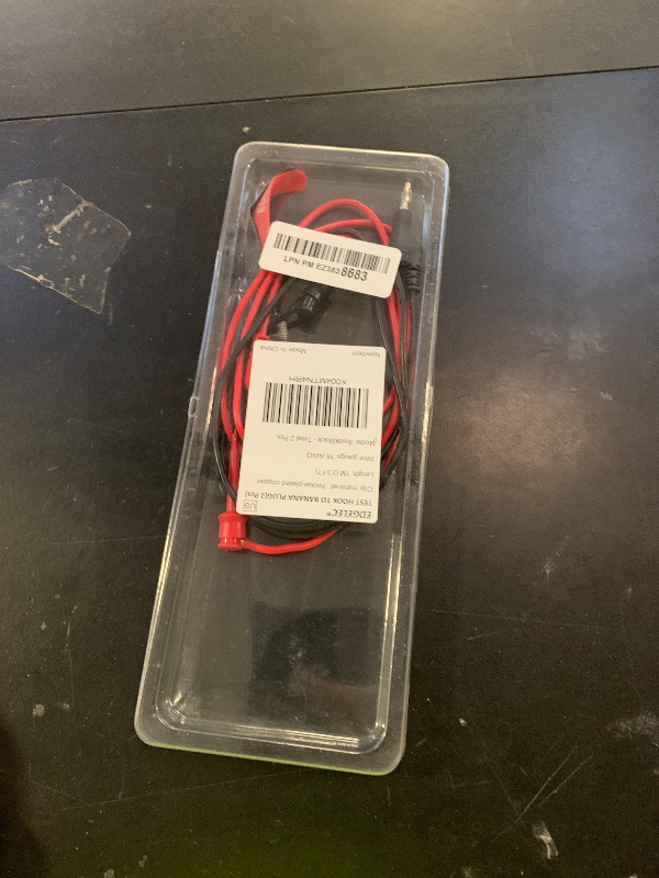 Photo 1 of 16 Gauge 2pcs/3.3Ft 4MM Banana Plug to Test Hook Clips UL3135, Heavy Duty Silicone Test Leads Set Jumper Wires Kit for Testing - EDGELEC
