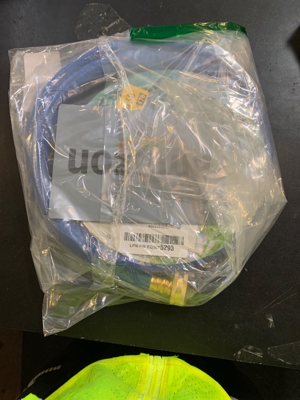 Photo 1 of Darnassus PVC Garden Hose 1/2 Inch Green Heavy Duty Water Hose with Solid Brass Fittings,No Leaking, Flexible,for outdoors,Lawns,Patio (5 FT, Blue, Brass Fittings)