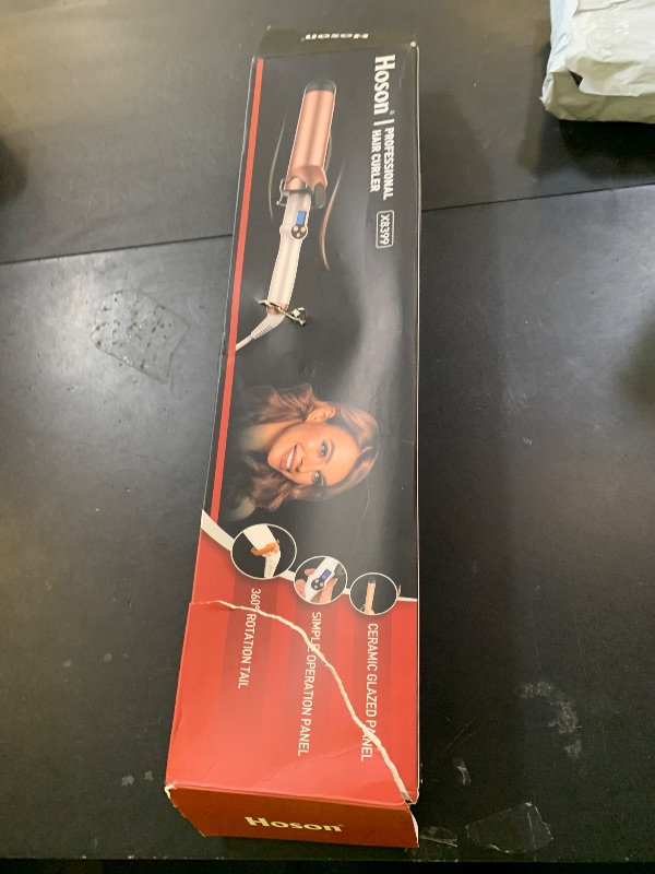 Photo 1 of Hoson 2 Inch Curling Iron Large Barrel, Long Barrel Curling Wand Dual Voltage, Ceramic Tourmaline Coating with LCD Display, Glove Include