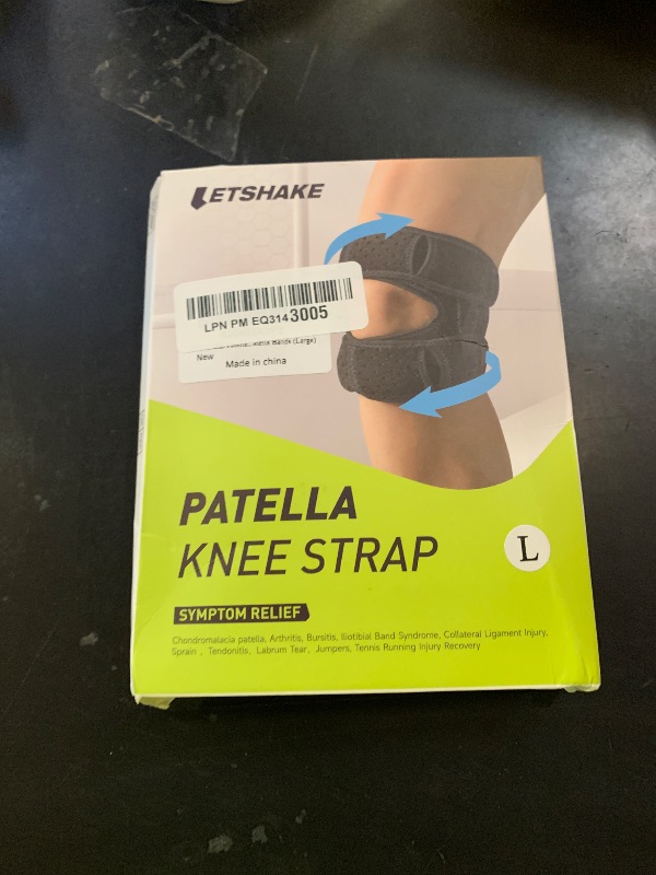 Photo 1 of LETSHAKE Patellar Tendon Support Strap with Side Stabilizers & Patella Gel Pads, Knee Brace for Women Men Meniscus Tear, Knee Pain Relief, Arthritis Pain And Support, Double Patella Bands (Large)