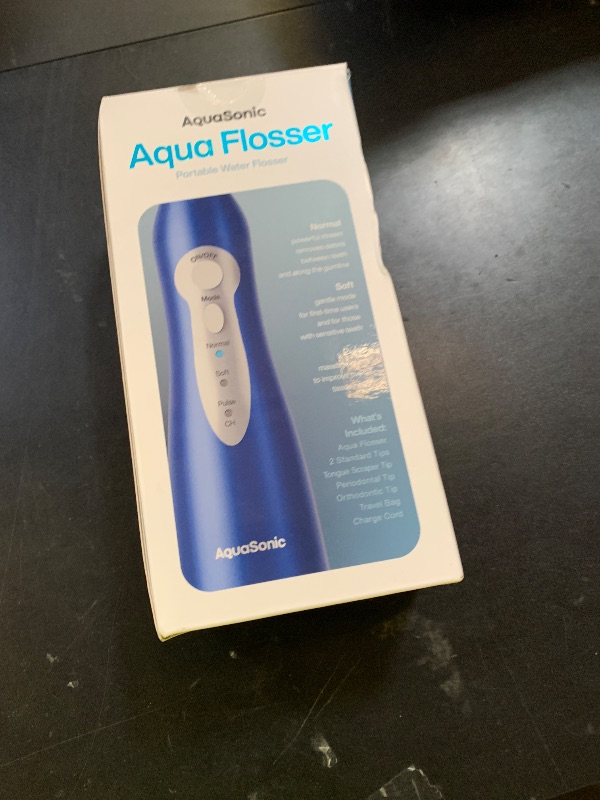 Photo 1 of AquaSonic Water Flosser - Cordless Rechargeable Water Flossers for Teeth Cleaning - Waterproof Aqua Flosser, Portable Oral Irrigator for Dental Cleaning with 5 Jet Tips – Braces Home Travel