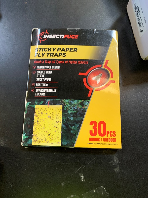 Photo 1 of Insectifuge 30Pcs Dual-Sided Yellow Sticky Traps for Plant Gnats - Waterproof Fly Paper Outdoor Indoor for Fungus Gnat Trap, Fly Tape Outdoor for Whiteflies, Aphids, Leafminers, Fruit Sticky Traps