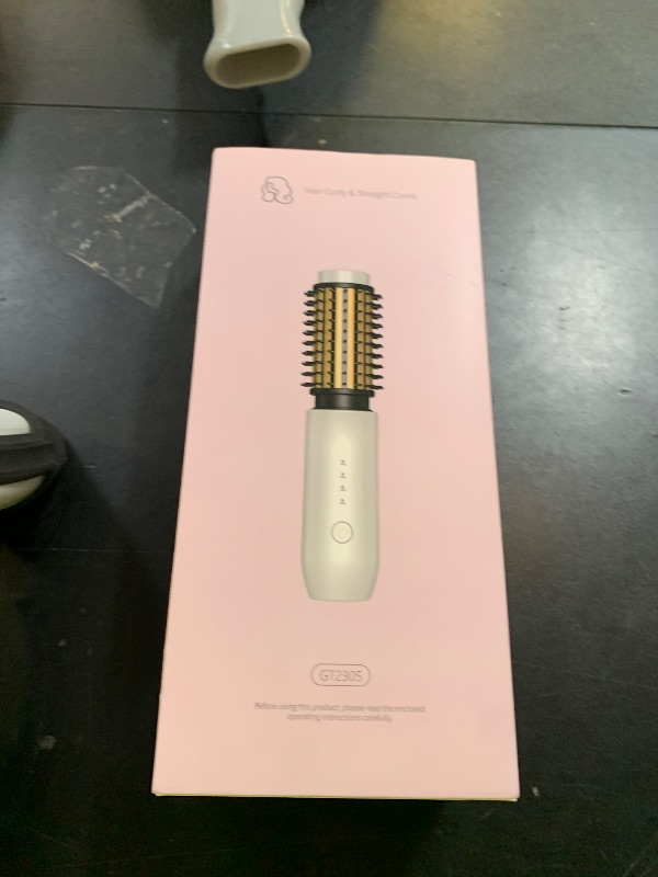 Photo 1 of CARESKY® Cordless Curling Iron Brush, 1.5 Inch Mini Travel Hair Curler with 200 Million Negative Ions, Portable Heated Round Straightener Brush Rechargeable for Curl, Touch-Up, De-Frizz, Styling