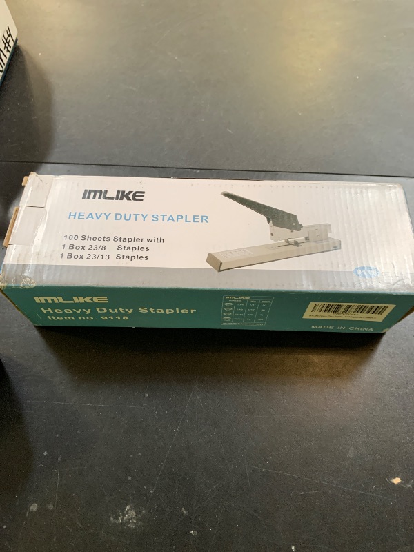 Photo 1 of IMLIKE Heavy Duty Stapler with 2000 Staples: 100 Sheets High Capacity Manual Office Stapler, Metal,Jam Free,for Paper Binding, Include 23/8 & 23/13 Staples Each 1000PCS