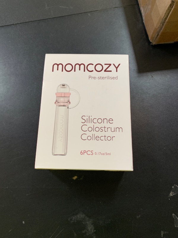Photo 1 of Momcozy Colostrum Collector Reusable Breast Milk Collector with Storage Case and Cotton Wipe, Portable Colostrum Container BPA Free, Multi-Use Collector 5ml-6pcs