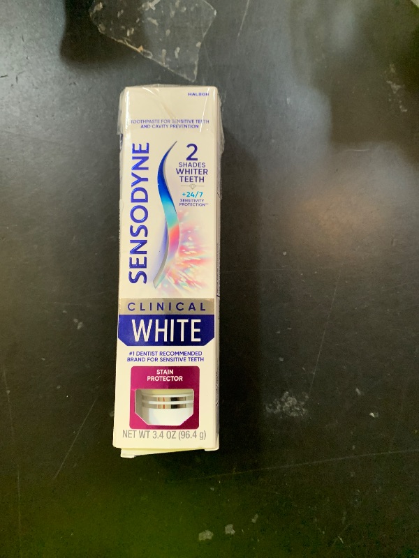Photo 1 of Sensodyne Clinical White Toothpaste Clinically Proven Whitening for Sensitive Teeth, Stain Protector, 3.4 oz