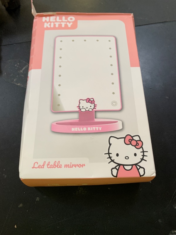 Photo 1 of Hello Kitty Sanrio Vanity Mirror for Girls Teens Women with Compact LED Table Mirror Touch Screen Lighting Trinket Tray Girls Make Up Accessories