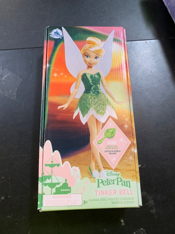 Photo 1 of Disney Store Official Disney Princess Classic Doll (Tinker Bell from Peter Pan), 11 Inches, Includes Brush with Molded Details, Fully Posable Toy in Classic Outfit - Disney Princess Toys for Girls