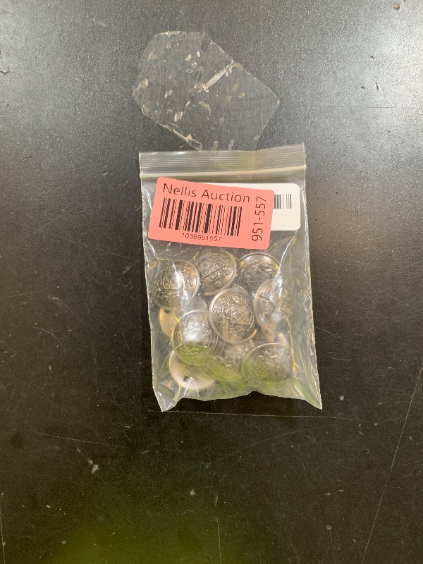 Photo 1 of YaHoGa 10PCS 1 Inch (25mm) Large Antique Metal Buttons with Shank for Blazers,Suits,Jackets (Antique Silver)