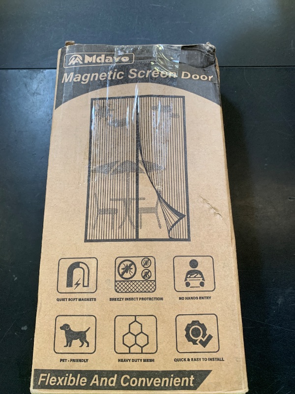 Photo 1 of Magnetic Screen Door?Screen Door Mesh?Keep Bugs Out, Heavy-Duty Mesh Curtain,Pet and Kid Friendly, Works with Front Doors, Sliding Doors?38x82 Inch White