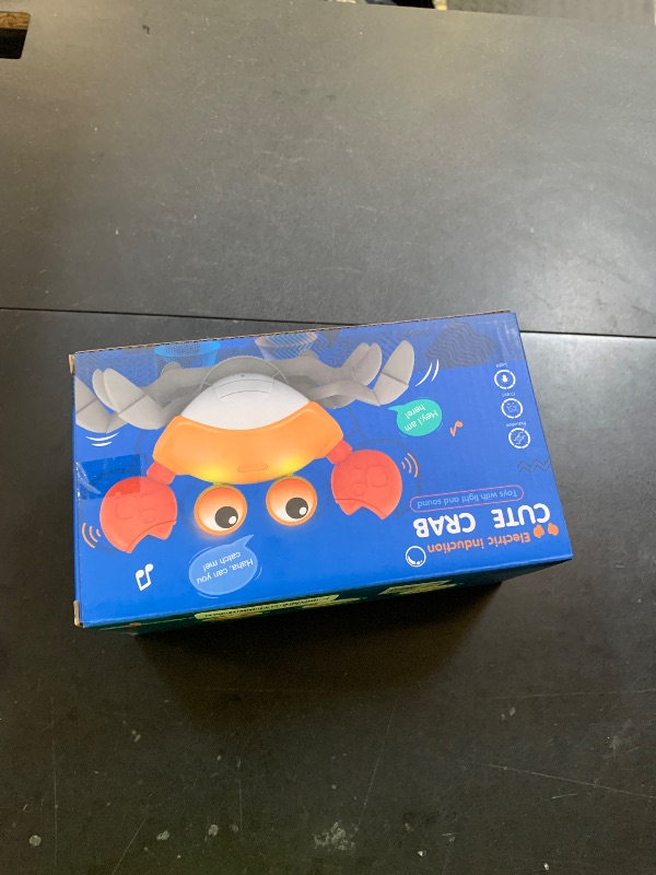 Photo 1 of Plnmlls Crawling Crab Baby Toy - Tummy Time Toys-with Music and LED Light,Walking Crab Toy for 0-6 6-12 12-18 36 Months Walking Toddler Birthday Gift(Azure?