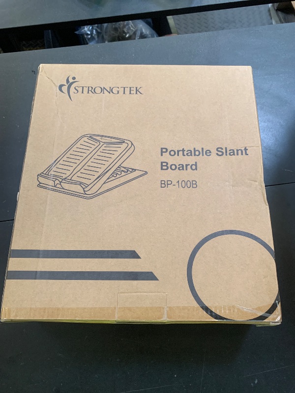 Photo 1 of StrongTek Portable Slant Board, Lightweight 3.7 lbs, 5-Level Adjustable Calf Stretch Board (20°–50°) with Non-Slip Surface for Safe Stretching, Improved Ankle Flexibility, Balance & Rehab Anywhere