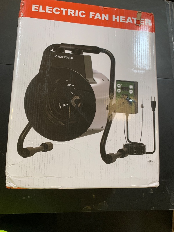 Photo 1 of AgiiMan 1500W Electric Patio Heater with Digital Thermostat & Overheat Protection - Portable Outdoor Space Heater with Adjustable Fan for Indoor/Outdoor Use