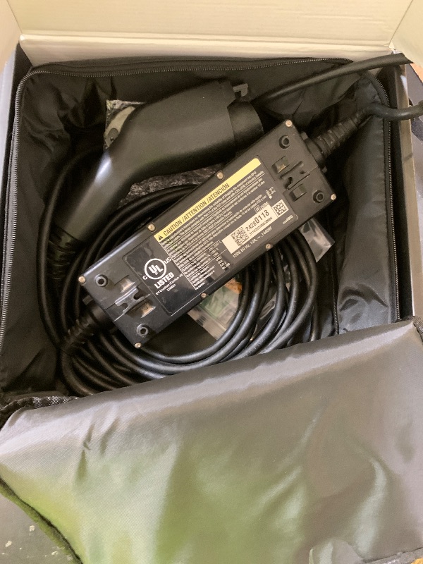 Photo 1 of Level 1/2 EV Charger, 16A 110-240V Portable EV Charger with 25FT Cable, Home Electric Vehicle Charging Stations with NEMA 6-20 Plug NEMA 5-15 Adapter for All J1772 EVs