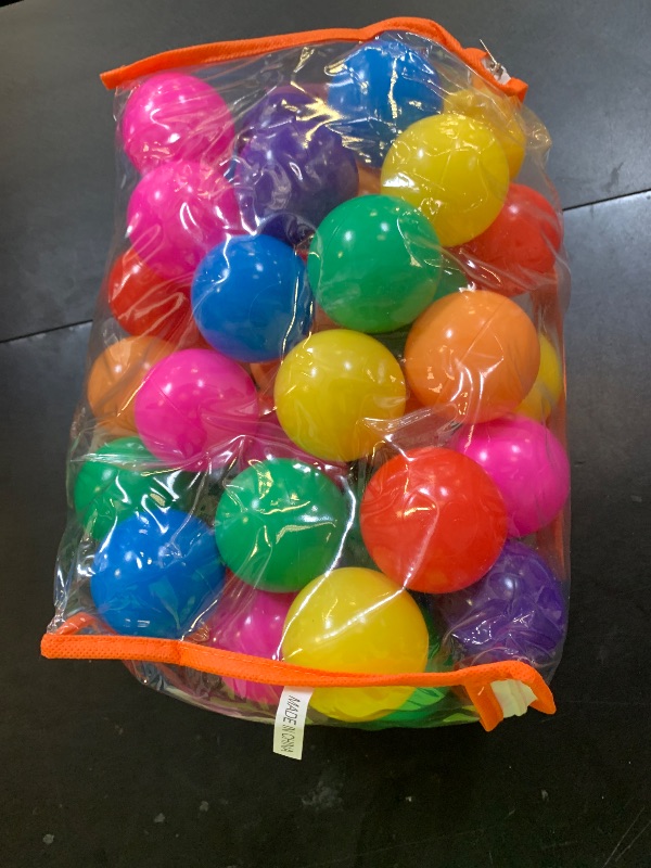 Photo 1 of Vanland Ball Pit Balls for Baby and Toddler Phthalate Free BPA Free Crush Proof Plastic - Multicolored Pit Balls in Reusable Play Toys for Kids with Storage Bag
