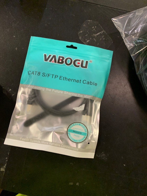 Photo 1 of Vabogu Cat 8 Ethernet Cable, 3ft Heavy Duty High Speed Internet Network Cable, 26AWG, 2000Mhz 40Gbps with Gold Plated RJ45 Connectors, Shielded for Indoor & Outdoor Use