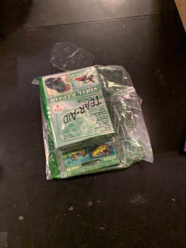 Photo 1 of TEAR-AID Vinyl Repair Kit, Type B Clear Patch for Vinyl and Vinyl-Coated Materials, Works on Vinyl Tents, Awnings, Air Matresses, Pool Liners & More, Green Box, 2 Pack