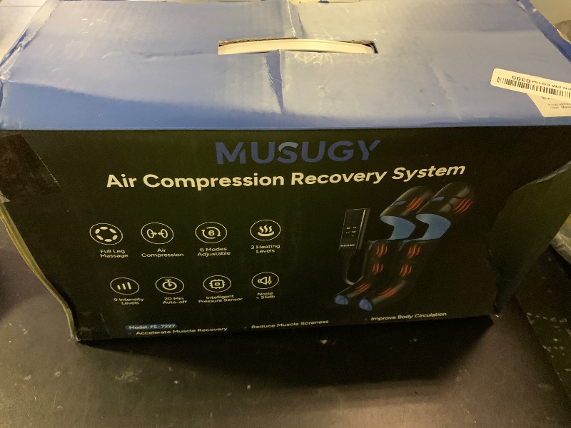 Photo 1 of Musugy Leg Massager with Heat and Compression : Sequential Compression Boots with 6 Modes,9 Intensity and 3 Heat for Circulation and Pain Relief - Christmas Birthday Gifts for Mom, Dad, Athletes, Gym