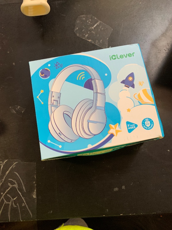 Photo 1 of iClever BTH12 Kids Bluetooth Headphones,Colorful LED Lights Kids Headphones Wireless,74/85dBA Safe Volume,85H Playtime,Fast Charging,Bluetooth 5.2,Over Ear,Built-in Mic for iPad/Tablet/Airplane,Blue