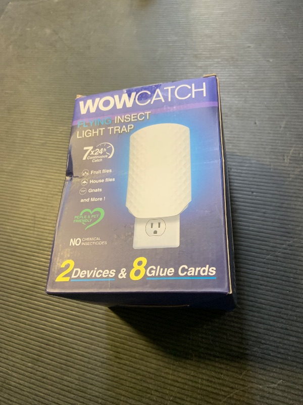 Photo 1 of WowCatch Flying Insect Trap for Indoors, Bug Killer Light Trap for Fruit Flies, Gnats, Moths, and Houseflies, 2 Devices + 8 Refills, Best Fly Traps for Home, Kitchen, Bedroom, Plant Area, Garages