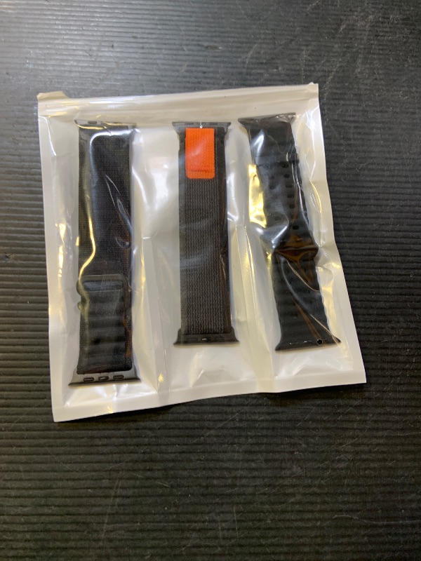 Photo 1 of 3 Pack Sport Band - Compatible with Apple Watch Ultra 2/Ultra Bands 49mm 45mm 44mm Men Women,Breathable Trail Loop+Alpine Loop+Ocean Bands for iWatch Ultra 2/Ultra Series 10 46mm SE 9/8/7/6/5/4