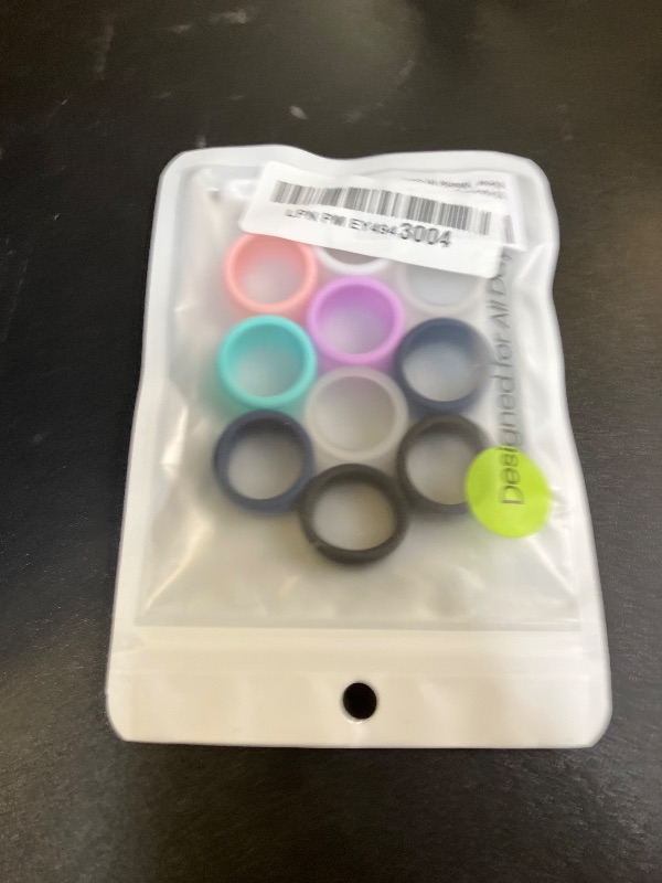 Photo 1 of 10 Pack Ring Cover for RingConn Gen 2, Elastic Silicone Ring Protector for RingConn Gen 2 Air Working Out Accessories Men Women (2 Black/2 Clear/2 NightBlue/White/Teal/Purple/Pink, S (7/8/9/10/11))