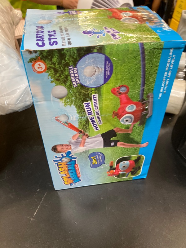 Photo 1 of TANSAR Water Sprinkler Baseball Toy Set for Kids, Outdoor Water T Ball Game for Kids Ages 4-8, Summer Helicopter Toys for Backyard, Garden, Fun Games for Boys 5-7, Red
