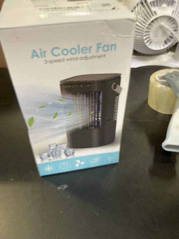 Photo 1 of Portable Air Conditioners, 4-in-1 Mini Air Conditioner, Small Air Conditioner with 1000ml Water Tank, 3 Speeds, Adjustable Wind Direction, 7 Color Lights, Suitable for Offices, Bedrooms, Camping