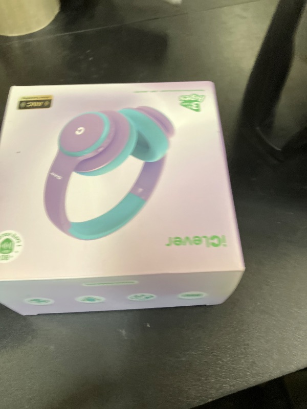 Photo 1 of iClever BTH26 Active Noise Cancelling Headphones for Kids, 60H Play Time, Safe Volume 80dBA, Type C Fast Charging, Bluetooth5.4, Kids Bluetooth Headphones with Mic AUX Cord for iPad Airplane, Purple