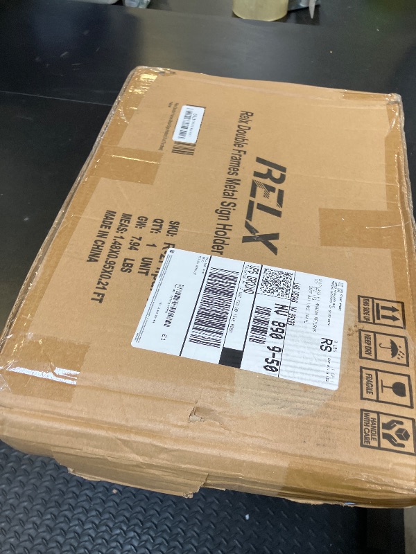 Photo 1 of Relx Standing Sign Holder 11 x 17, Adjustable Pedestal Sign Stand, Double-sided Floor Signage Stands for Outdoor Indoor Poster Display