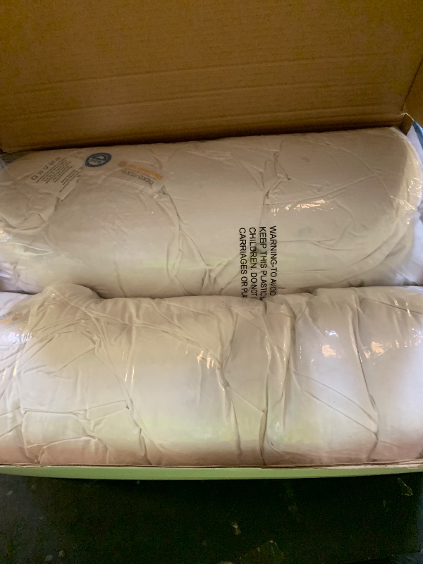 Photo 1 of LBRO2M Canadian Down White Goose Pillow 900 Fill Power 80% Goose Down100% Cotton Pillow Shell Queen Size Bed Pillows Balance of Softness and Firmness (20"X30" Set of 2)