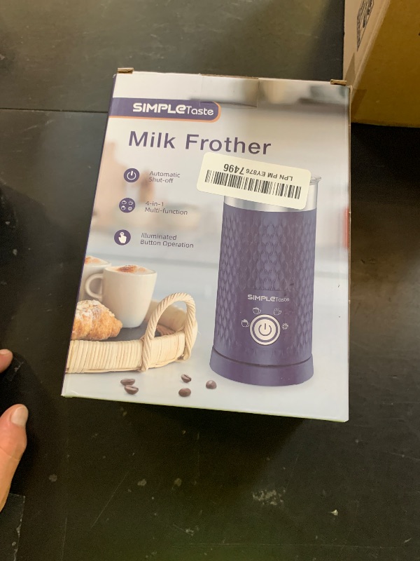 Photo 1 of SIMPLETASTE Milk Frother, 4-in-1 Electric Milk Steamer, Automatic Warm and Cold Foam Maker and Milk Warmer for Latte, Cappuccinos, Macchiato