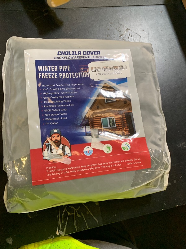 Photo 1 of Cholila Cover Backflow Preventer Cover Insulated (5°F) with Thick 7 Layers Fabric, 36" W x 24" H Backflow Cover with Aluminum Foil Layer for Winter Pipe Freeze Protection, Backflow Insulation Cover