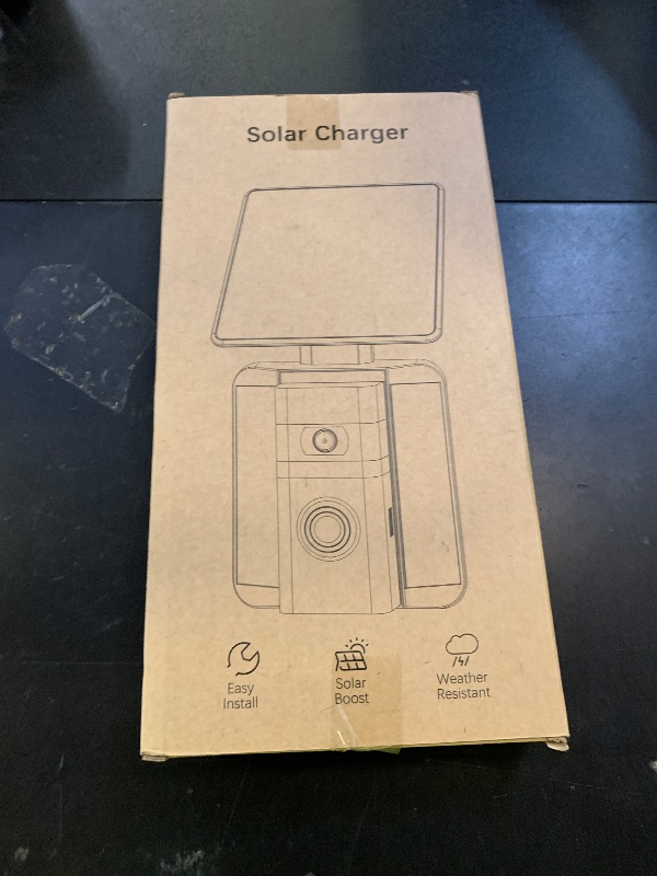 Photo 1 of QIBOX Solar Charger Compatible with Ring Video Doorbell 4/3/3 Plus/Battery Doorbell Plus, Waterproof Continuously Solar Panel, Adjustable Panel