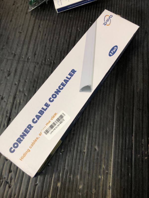 Photo 1 of 136in Corner Cable Concealer, Large Corner Cord Hider, Wire Covers for Cords, Paintable Corner Cord Cover, Cable Management Channel Cable Raceway for Wall, Floor Baseboard, Ceiling -8 X L17in
