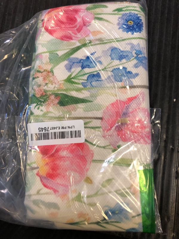 Photo 1 of HJZLB Spring Floral Throw Pillow Covers 12x20 Inch Set of 2 Summer Tulip Lavender Flowers Outdoor Lumbar Cushion Case Decorations for Home Porch Sofa Couch