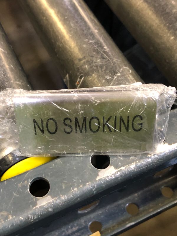 Photo 1 of No Smoking  Stainless Steel Metal Table Tent Sign - 3" x 1-1/2" - Table Top Setting for Restaurants, Catering Businesses, Business. Great for Wedding, Banquet, Buffet, Party, Events. To Label Sanitized