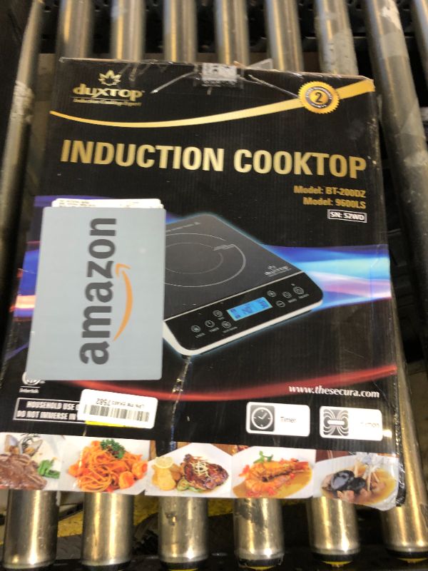 Photo 1 of Duxtop Portable Induction Cooktop Burner, Induction Hot Plate with LCD Sensor Touch 1800 Watts, Silver 9600LS/BT-200DZ