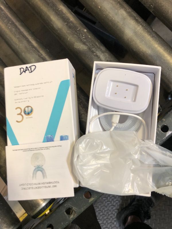 Photo 1 of Sani White Ultrasonic Toothbrush, Ortho Sparkle Sonic Glow Brush, 360 Brite Toothbrush Adult U Shaped Tooth Cleaner Teeth Whitening Light Electric Automatic Hands Free