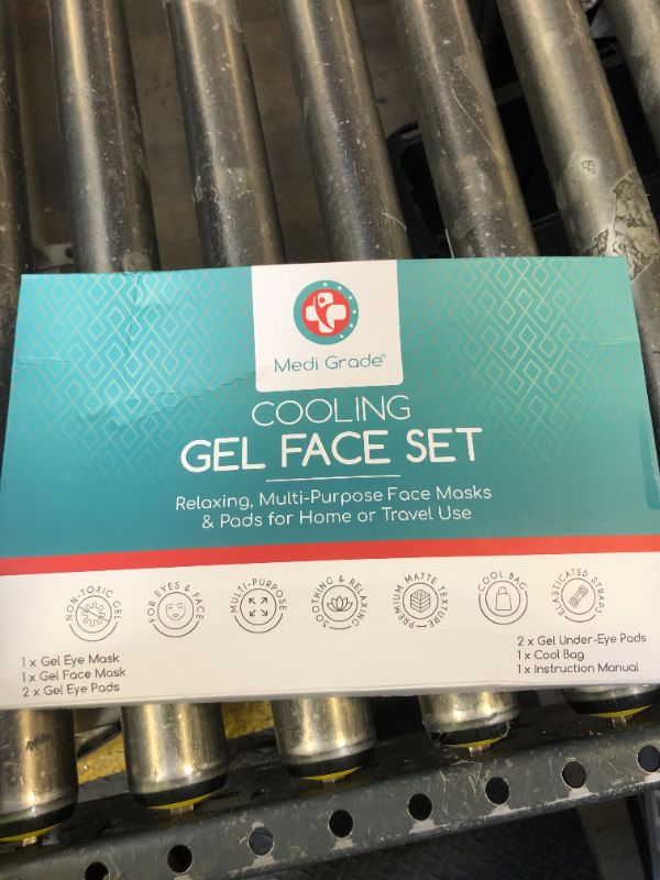 Photo 1 of Medi Grade Cooling Ice Face Mask and Cooling Eye Mask for Puffy Eyes & Migraine Relief - Self Care Face Ice Pack with ChillGel Face Ice Mask Technology - Cooling Face Mask, Eye Pads and Bag