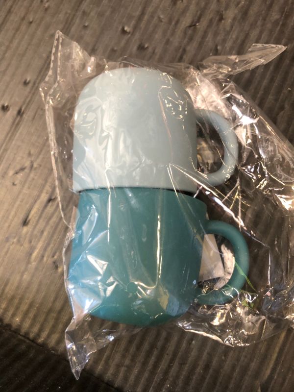 Photo 1 of Mintlyfe Pack of 2 Silicone Drinking Mug Cup for Toddler Kids and Children (Color 2)