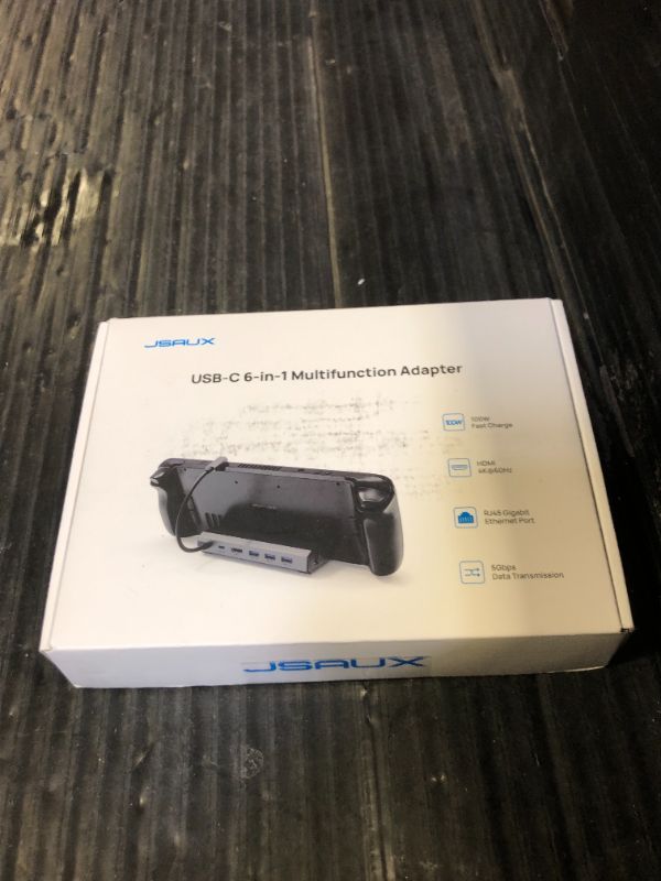 Photo 1 of JSAUX Docking Station for Steam Deck/ROG Ally/Legion Go/MSI Claw, 6-in-1 Steam Deck Dock with HDMI 4K@60Hz, Gigabit Ethernet, 3 USB A 3.0 and 100W Charge, Compatible with Steam Deck OLED-HB0603