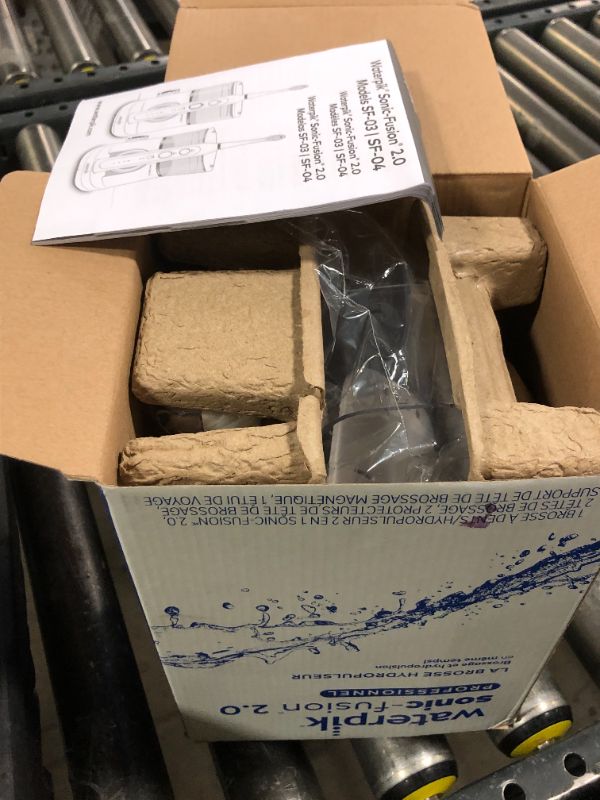 Photo 1 of Waterpik Sonic-Fusion 2.0 Professional Flossing Electric Toothbrush with Water Flosser Combo In One, White SF-04, Packaging May Vary