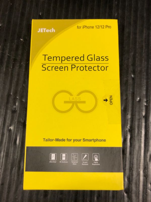 Photo 1 of JETech Screen Protector for iPhone 12/12 Pro 6.1-Inch, Tempered Glass Film, 3-Pack