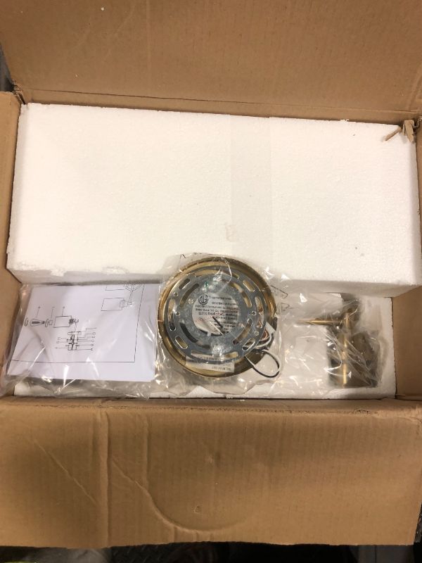 Photo 1 of FEMILA Bathroom Vanity Light,Farmhouse Modern Vanity Lighting fixtures,Vintage Wall Lamp, Champagne Gold Finish with Clear Glass Shade,4FYC56B-3W BG