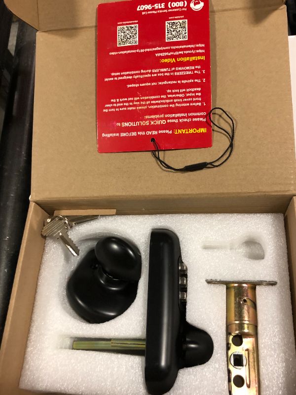 Photo 1 of Keyless Entry Keypad Deadbolt - Digital & Mechanical Door Lock, Low Power Risk-Free (Black)